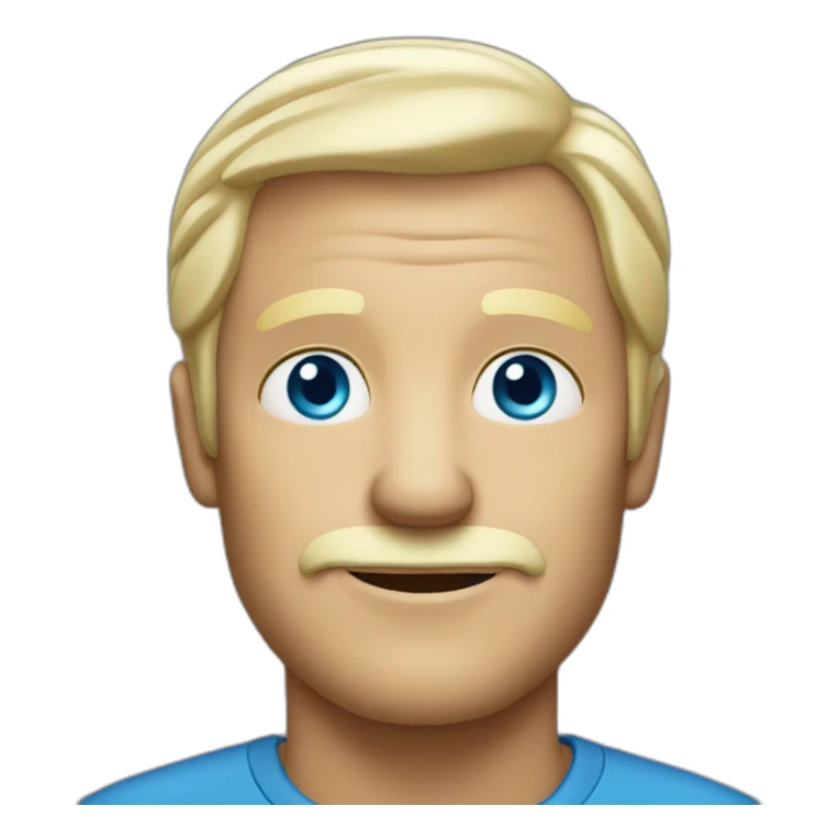 Blond older man with blue eyes sticker