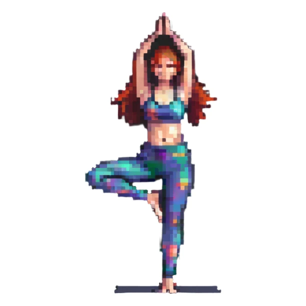 yoga woman sticker