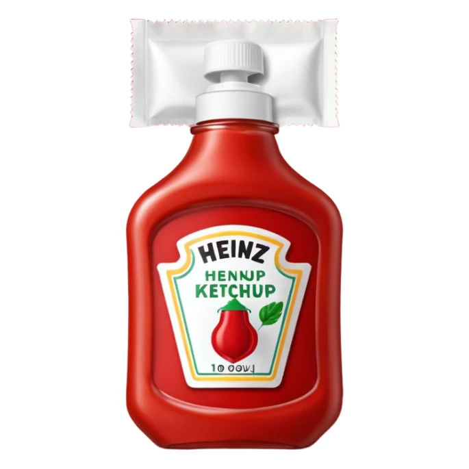 One Heinz Ketchup Sachets 10ml sticker
