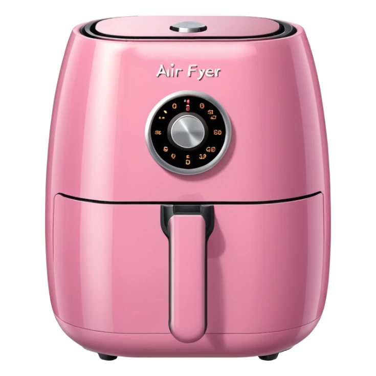 Realistic pink air fryer sticker