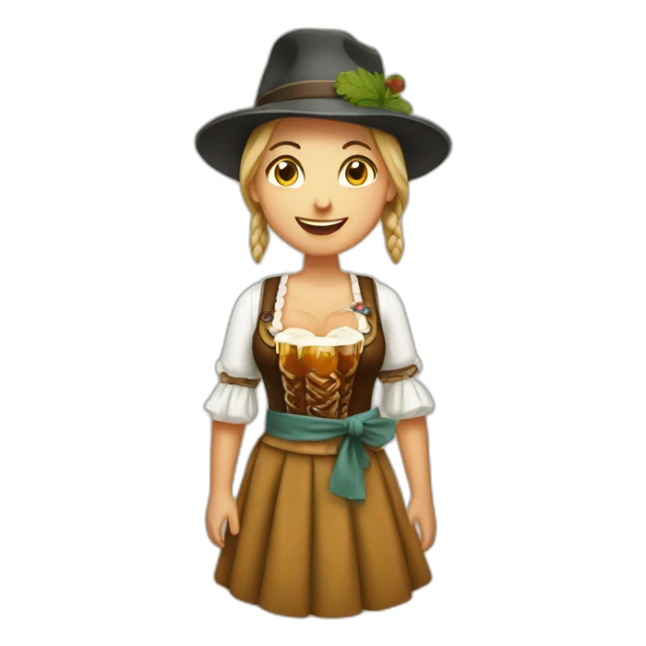 oktoberfest woman sticker