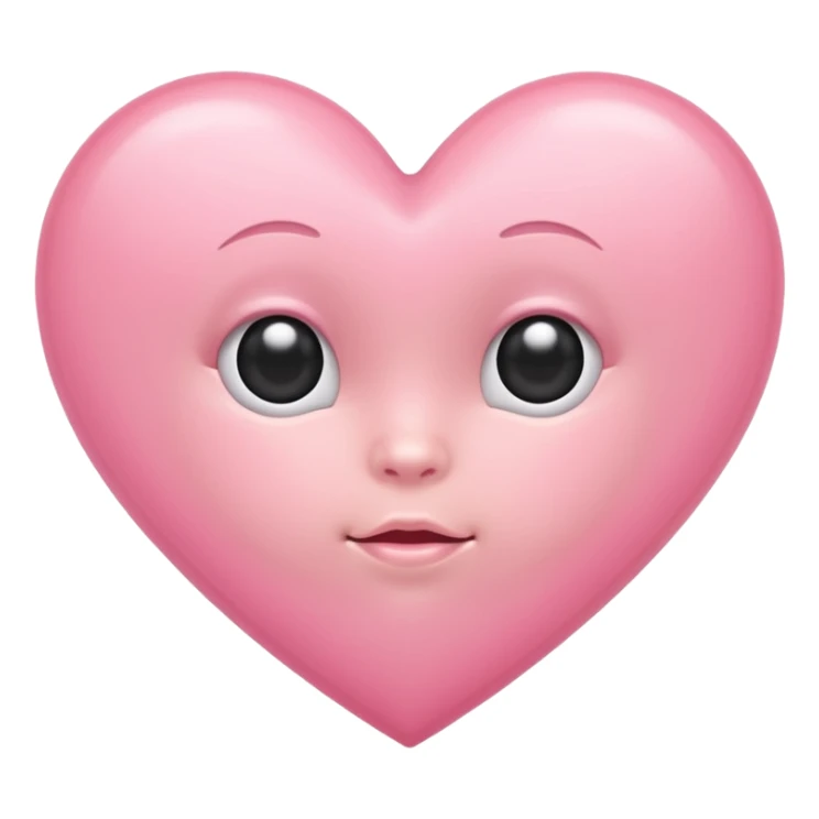 baby pink heart sticker