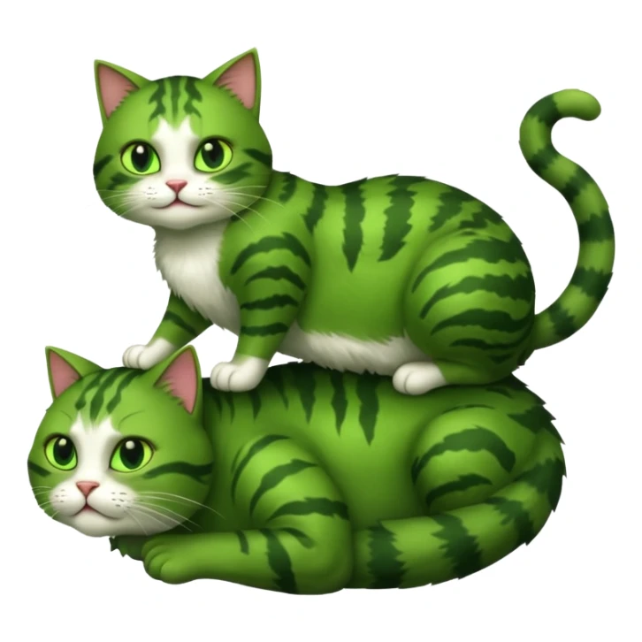 Cat riding on hulks back sticker