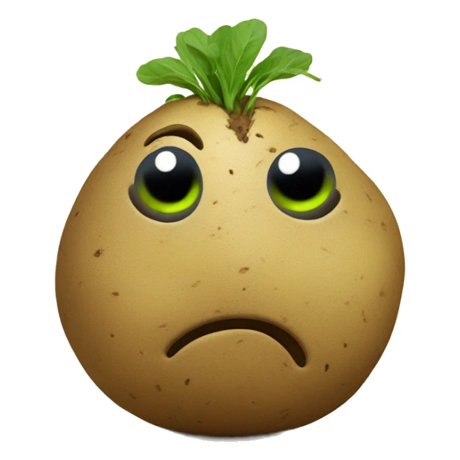 sprouted potato with eyes and mouse watching comics  sticker