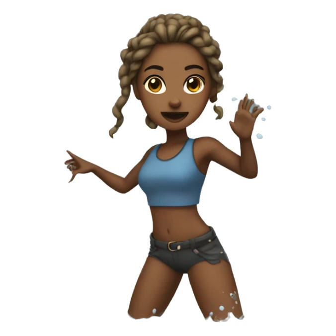 Slay girl rising on water sticker