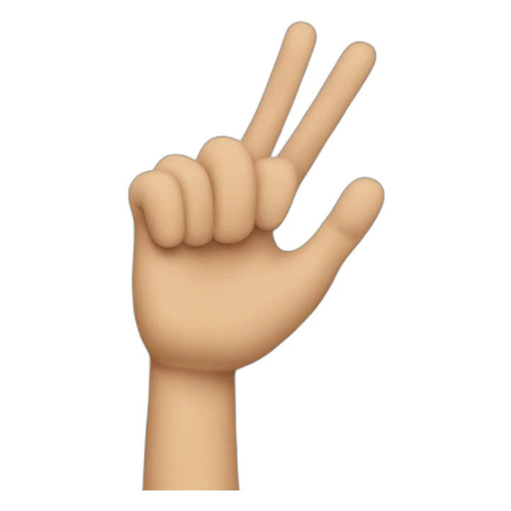 mano haciendo una peineta sticker