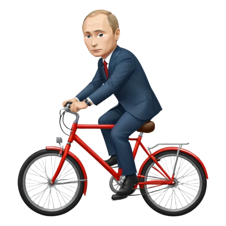 Vladimir Putin riding a bicycle sticker