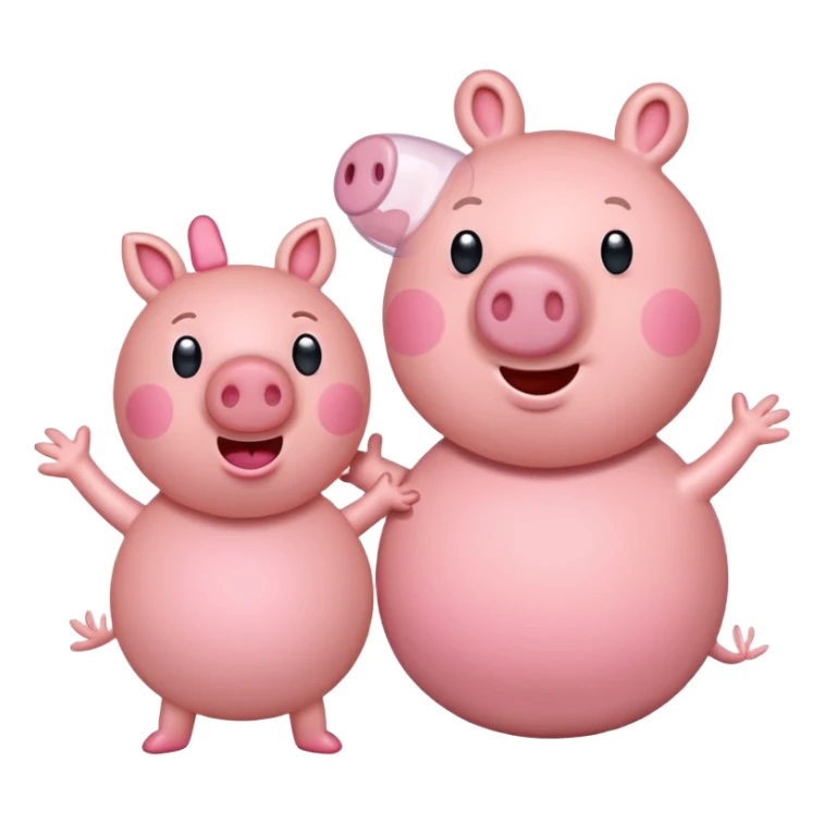 Peppa pig and George pig sticker
