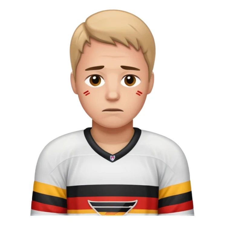 Heartbroken German hockey player sticker