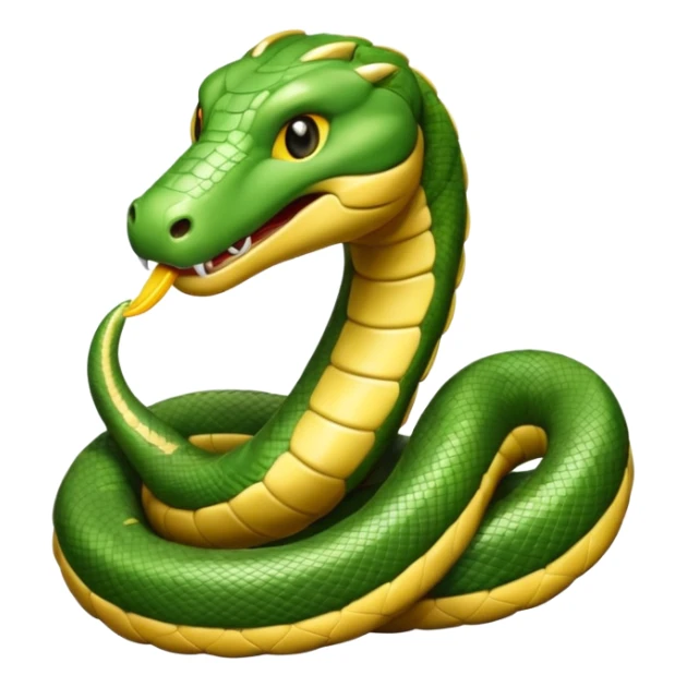 Serpiente enrollada alrededor de una corona sticker
