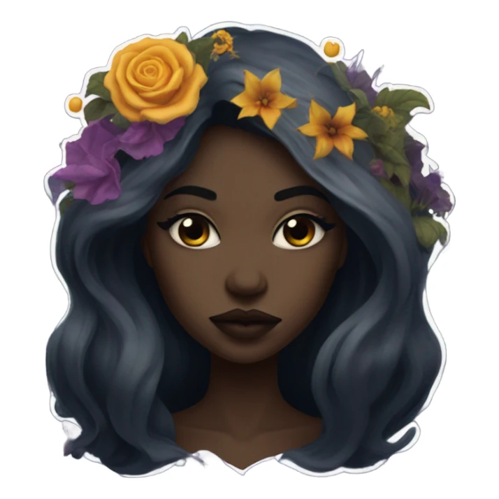 Dark feminine emojis  sticker