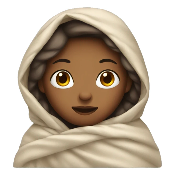 Girl wrapped in blanket  sticker