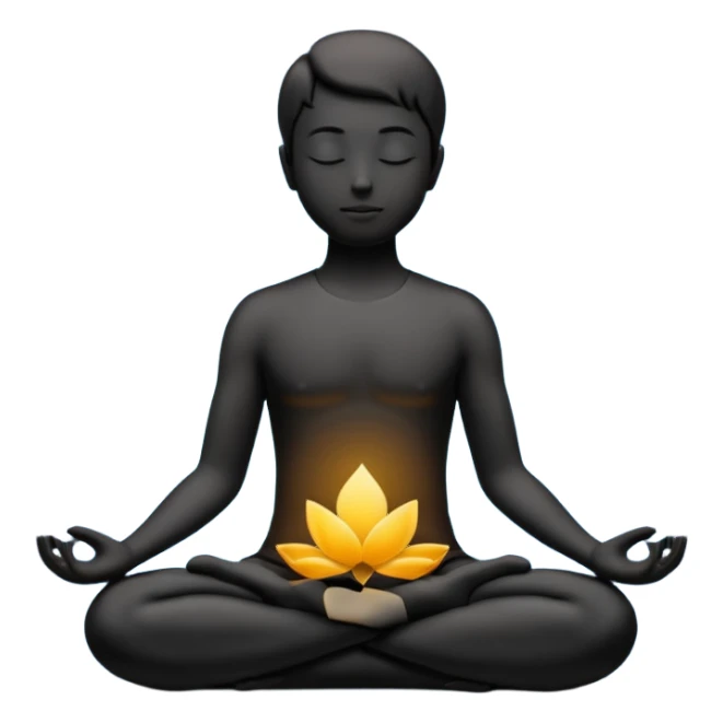 silhouette sitting in meditation pose sticker