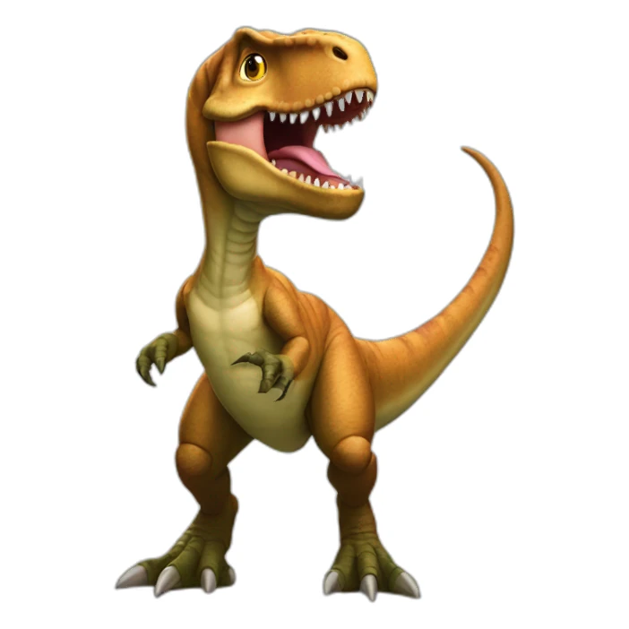 un t-rex qui se maquille sticker