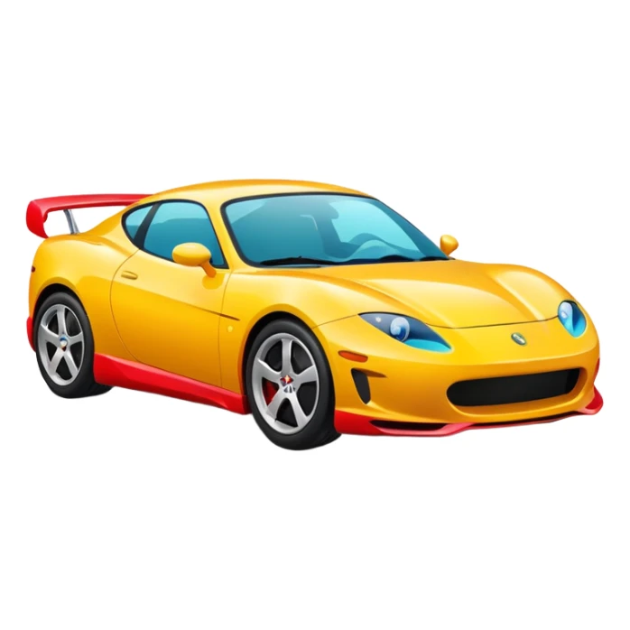 cool car, vibrant and colorful sticker
