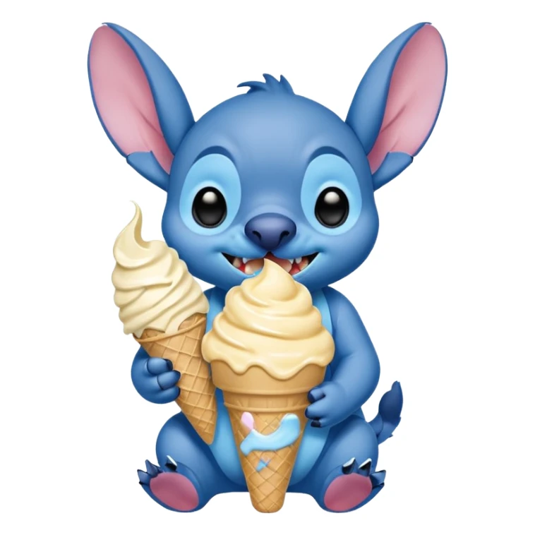 stitch eating ice cream sticker