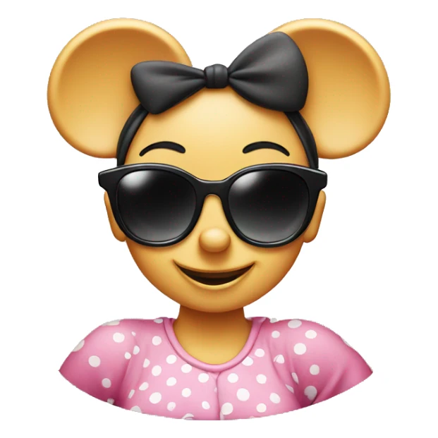 Minnie Mouse wearing sun glasses sticker