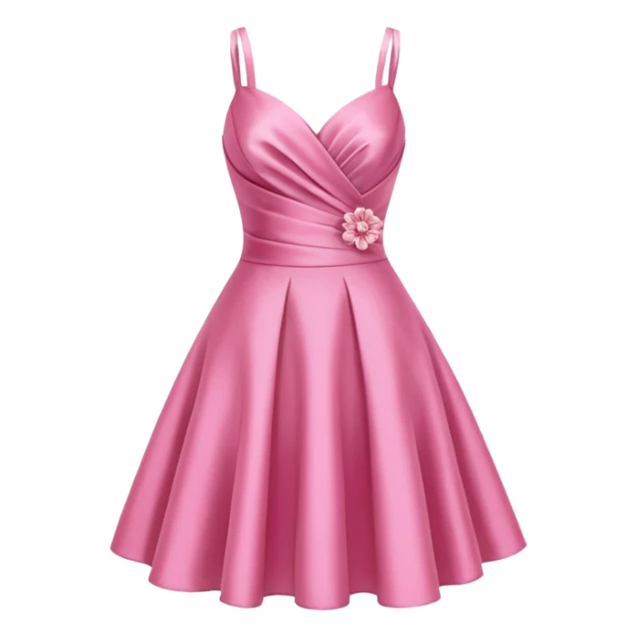 simple pink cocktail dress sticker