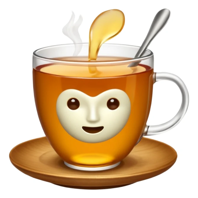 simple cup of tea with ginger root with no face sticker