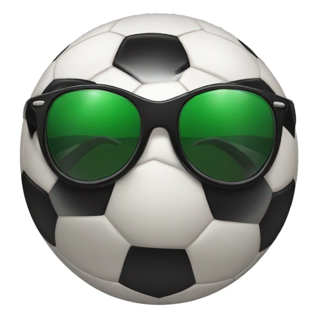 Soccer ball wearing sunglasses sticker