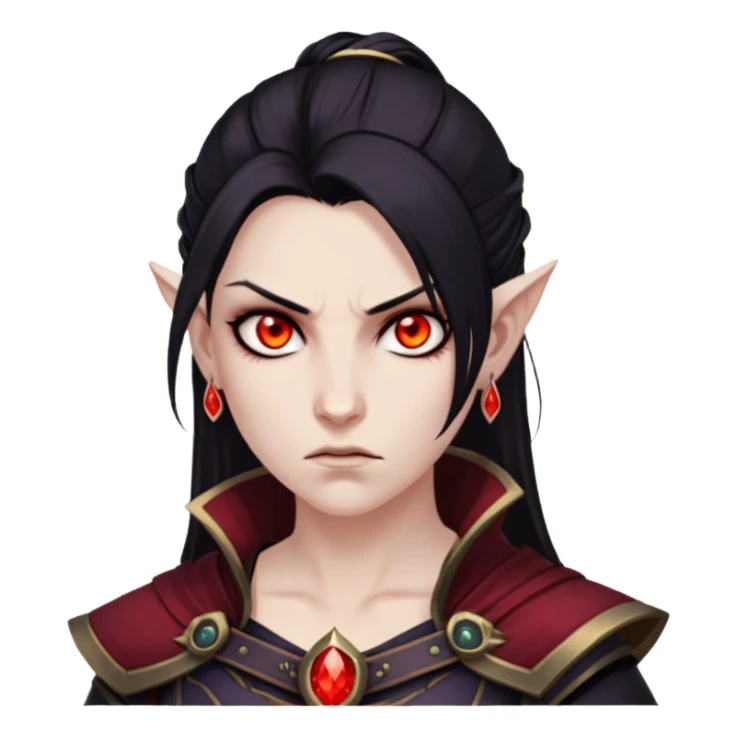 Umbralma from Baldur's Gate 3 with angry expression sticker
