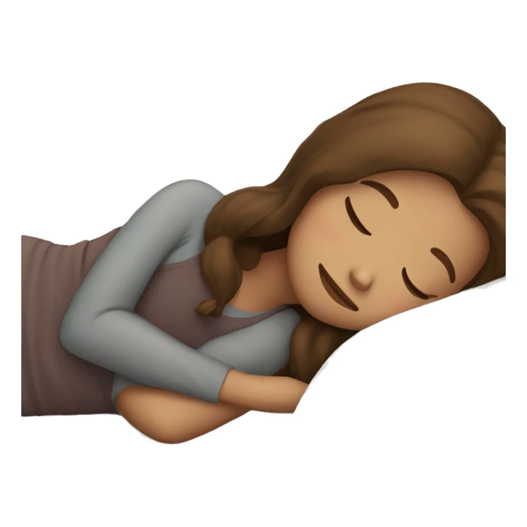 brown haired girl sleeping  sticker