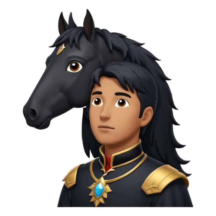 Let him look upA black flying horse sticker