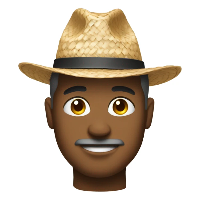 man in straw hat outdoors sticker