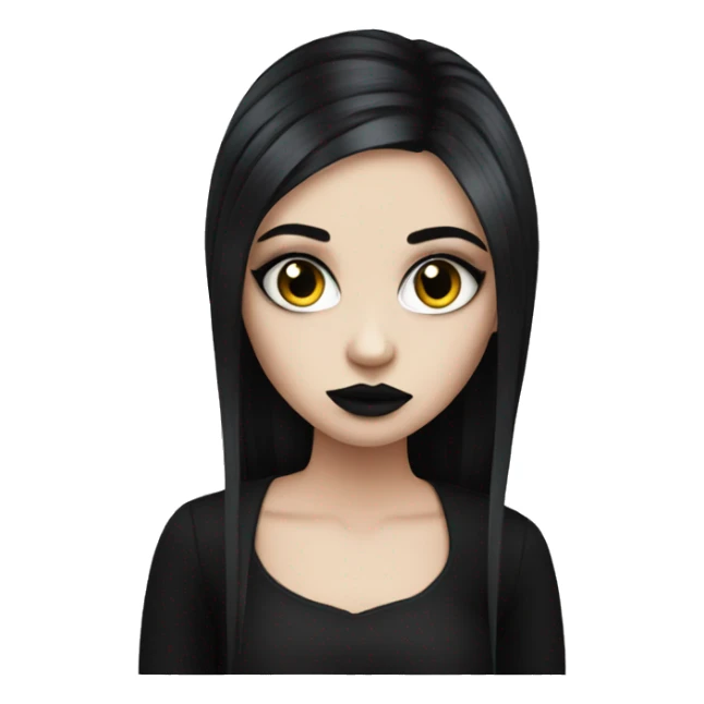 Goth girl with eyeliner  sticker