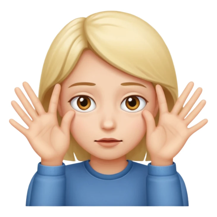 Peeking eyes through fingers sticker