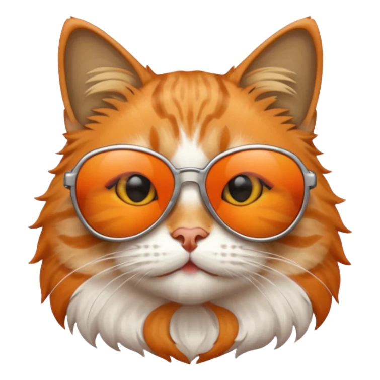 Cat wearing sunglasses sticker