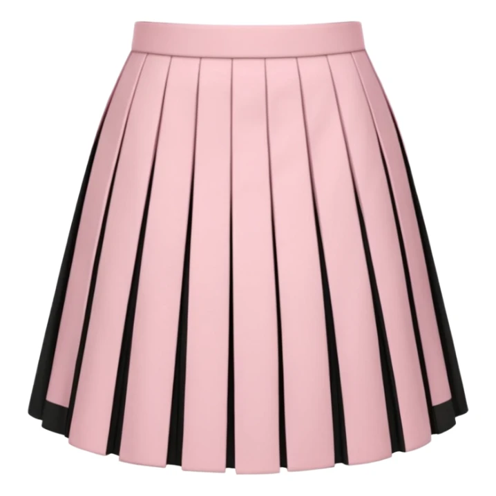 short pink white black skirt sticker