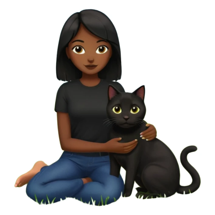 🛹🌿🖤👩🏽🐈 sticker