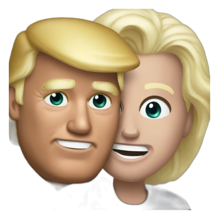 trump holding Biden sticker