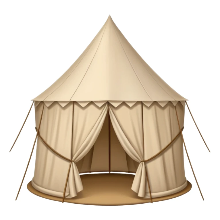 simple round tent, woven fabric, Middle Eastern ancient style sticker