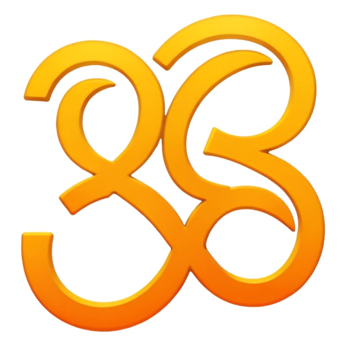sigma symbol, simple and bold, yellow and orange gradient, expressive and clear sticker