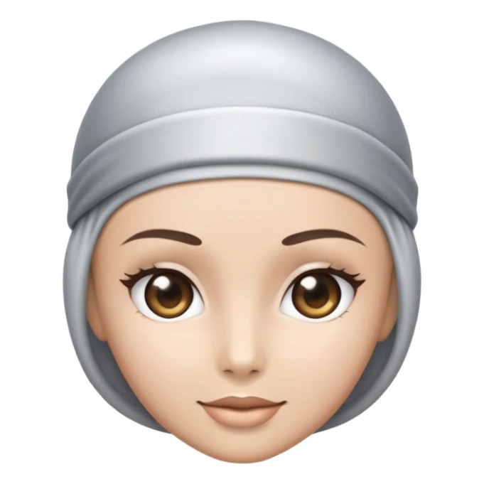 Beautiful android emoji in hairnet sticker