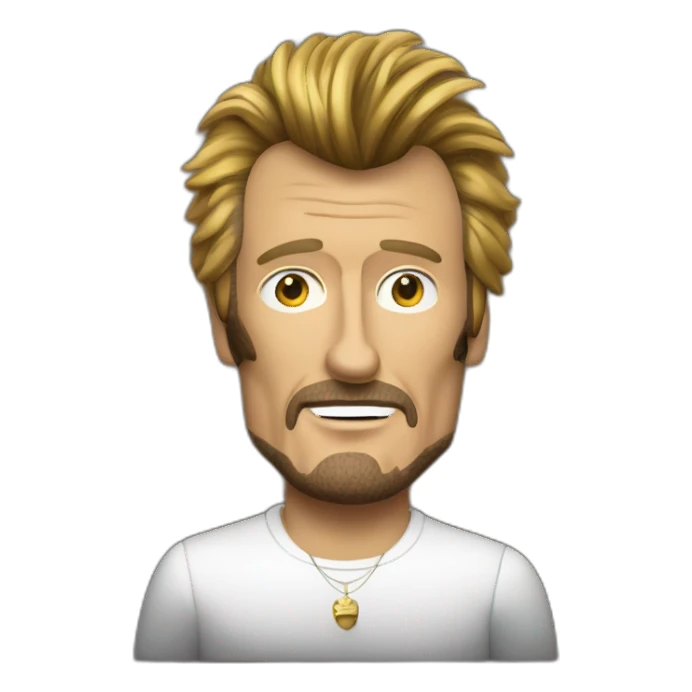 Johnny Hallyday avec un less paul sticker