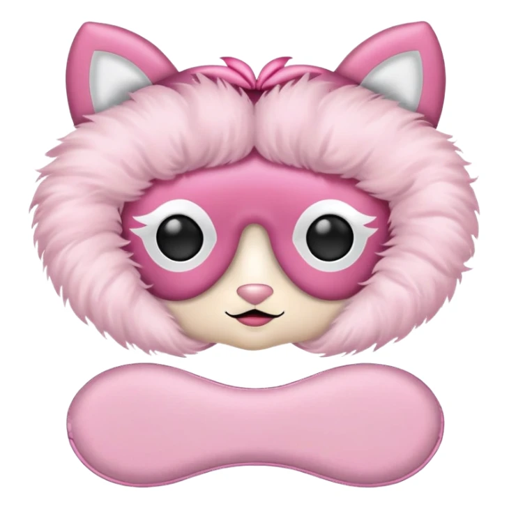 pink sleep mask with zzz sticker