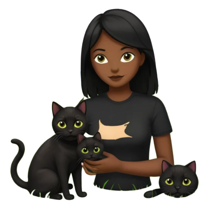 🛹🌿🖤👩🏽🐈 sticker