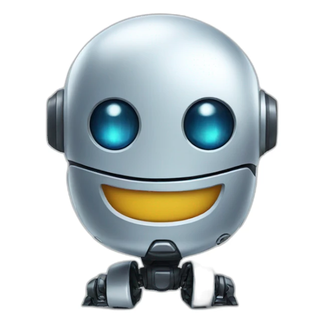 Robot smiling sticker