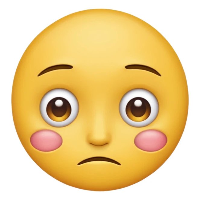 A yellow round face emoji side eye sticker