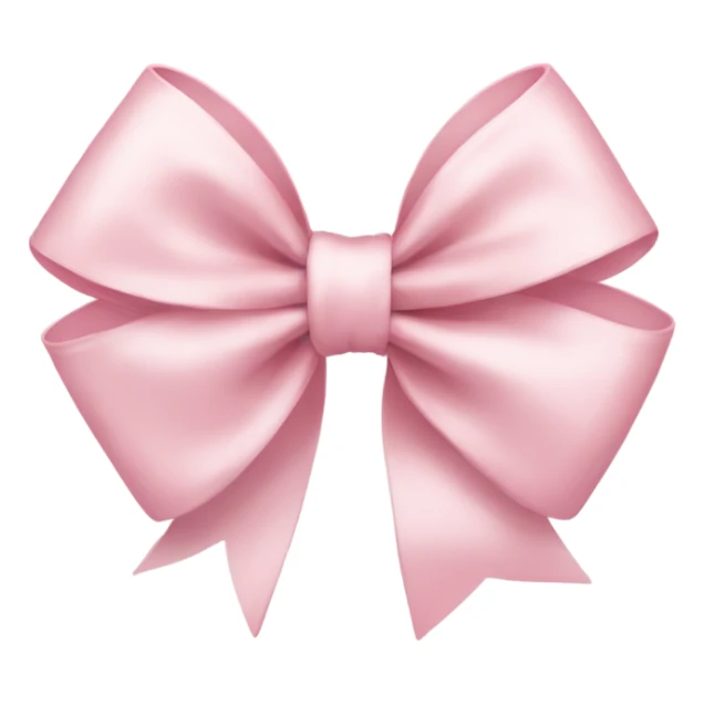 light pink ribbon bow sticker