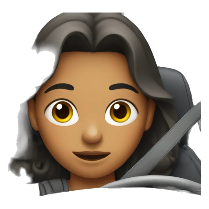 girl in a car  sticker