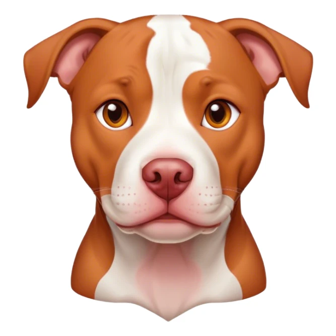 White and red pitbull sweet eye  sticker