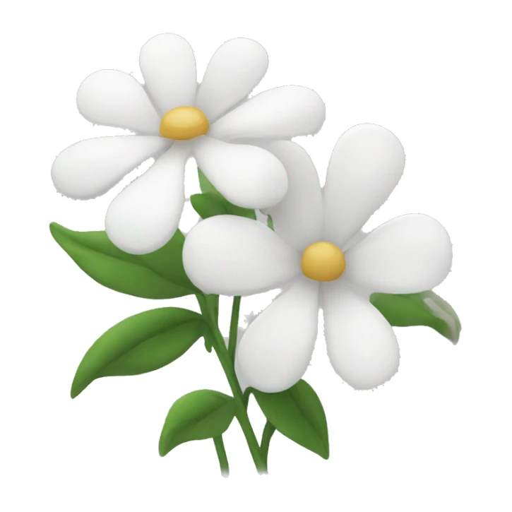 White flowers sticker
