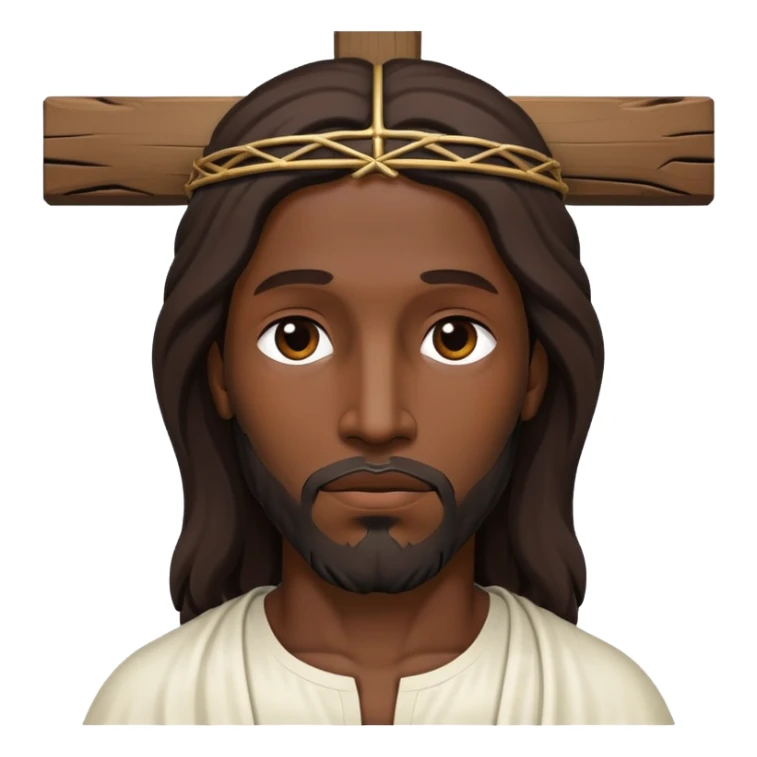 Black Jesus Christ on the cross  sticker