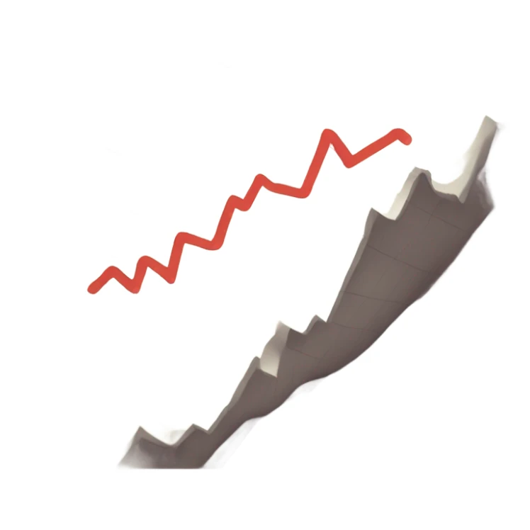 chart of falling stock prices sticker