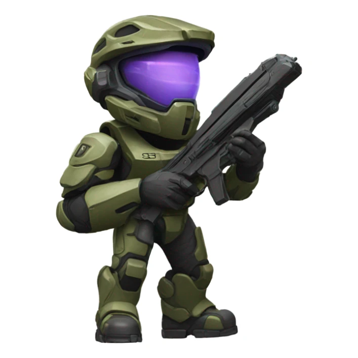 Halo elite holding a grunt sticker