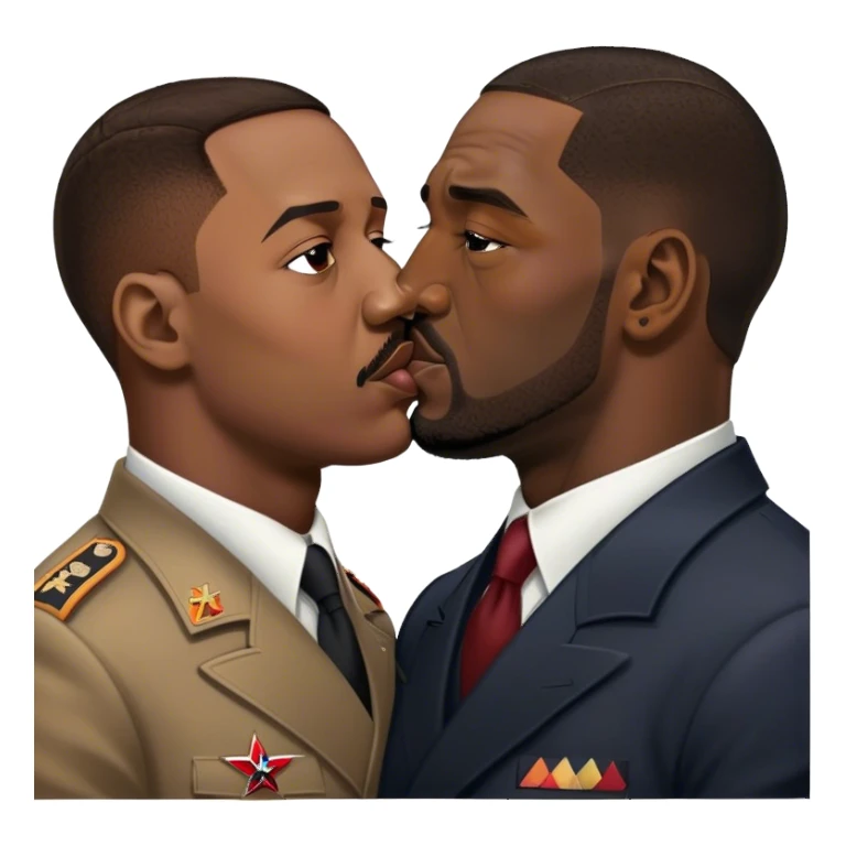 Adolf hitler kissing LeBron James sticker